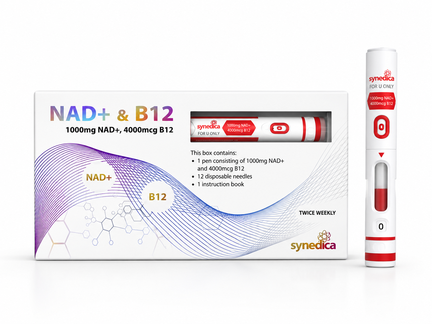NAD+ 1000mg & Vitamin B12 4000mcg Research Pen